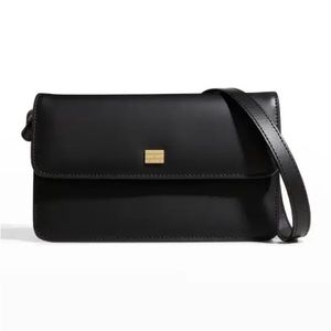 FRAME | Le Signature Compact Mini Handbag in Noir, Black purse crossbody